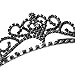 Wedding Bridal Black Rhinestone Tiara Crown Comb Hair Clips Headband for Women Accessory Christmas Halloween Party