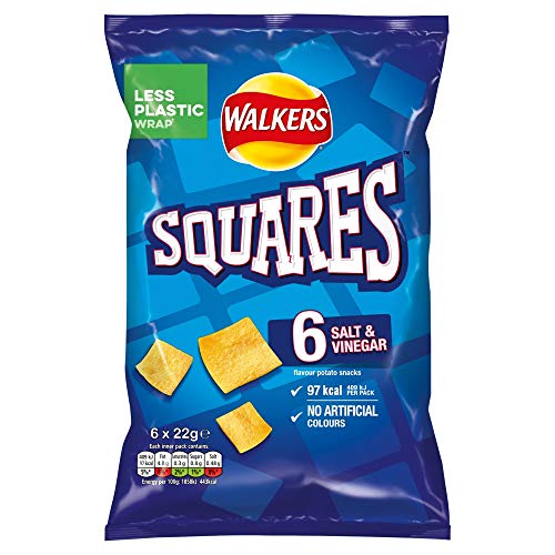 Walkers Squares Salt and Vinegar 6 Pack 150g Pricepulse
