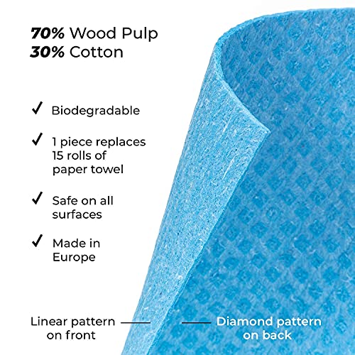 VIKING CLOTH Swedish Dish Cloths 10Pack Biodegradable Swedish Towels