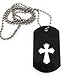 24 Bulk Cross Dog Tag Necklace Assortment - Stainless Steel ID Charms
