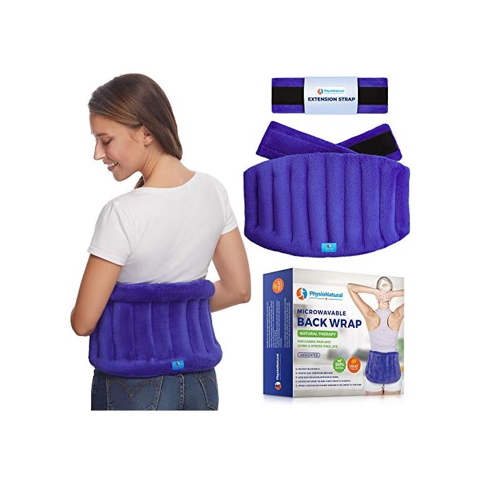Microwavable Extra Large Heating Wrap for Lower Back, Waist, Stomach, and Shoulder – Moist Heat Therapy Pad for Instant…