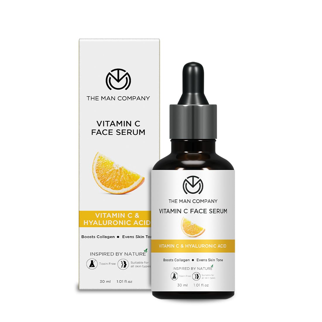 The Man Company Vitamin C serum for face with Hyaluronic Acid, 40% Vitamin C Serum for Men, Anti-Aging face serum