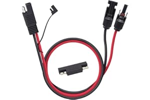 Billion wealth 23.6 inch 10AWG Solar Panel Connector to SAE Adapter Extension Cable Compatible with Solar Panels Kit