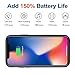 iPhone X Battery Case, Allable 5000mAh Slim Protective External Battery Backup Charger Case, Rechargeable Extended Power Bank Charging Case for 5.8inch iPhone X/10, Support Wired Headphones, Black