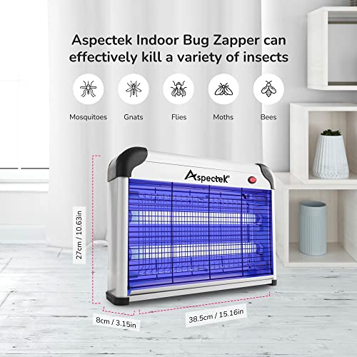 ASPECTEK Powerful 20W Electronic Insect Indoor Zapper, Bug Zapper, Fly