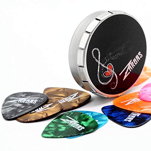 ZHRUNS 12 Pack Abstract Art Colorful Guitar Picks, Unique Guitar Gift For Bass, Electric & Acoustic Guitars Includes 0.46mm, 0.71mm, 0.96mm (12PCS)