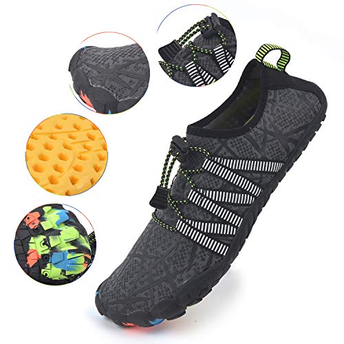 Mens Water Shoes Slip-on Toe Shoes Barefoot with Superior Cushioning - Thumbnail 4