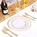 WELLIFE 300 Pieces Gold Plastic Cutlery Premium Quality Disposable Silverware Polished,100Knives,100Forks,100Spoons Heavy Duty Flatware for Weddings,Parties