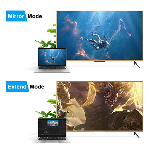 DP to HDMI Adapter, ELUTENG HDMI Video Converter Displayport to HDMI Cable Male to Female Support 3D 1080P Gold Plated Display Port Monitor to HDMI Cable Compatible for Desktop Laptop HDTV Monitor