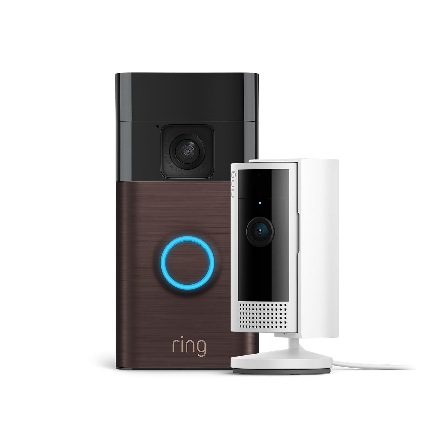 Ring Akku-Videotürklingel (Battery Video Doorbell) + Ring Innenkamera (Indoor Camera) | WLAN-Videotürklingel-Sicherheitskamera, Selbstinstallation (in 5 Minuten) | Privatsphäre-Einstellungen