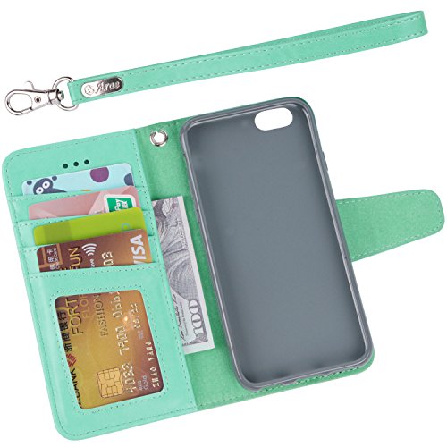 Arae Case for iPhone 6s iPhone 6, Premium PU Leather Wallet case
