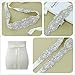 QueenDream Light Ivory Bridal Sash Crystals Wedding Belt