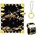 Fiyart Designed for Airpods 2&1 Luxury Golden Marble Trunk Charging Cover Protective Case with Anti-Lost Keychain Strap Carabiner
