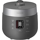 CUCKOO Twin Pressure Rice Cooker 6-Cup Uncooked / 12-Cup Cooked with Nonstick Inner Pot, Versatile Rice Maker & Warmer with 16 Menu Options, Open Cooking Mode, Voice Guide, Gray (CRP-ST0609FG)