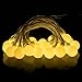 DecorNova Globe String Lights, 13 Feet 30 LED Waterproof Solar Powered Ball String Lights for Christmas Patio Garden Outdoor Holidays Parties, Warm White (Set of 2)