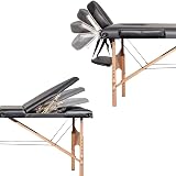 Vesgantti Portable Massage Bed - 3-Section Foldable Couch - Black view 2