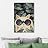 Canvas Wall Art - Vintage Watercolor Style Cat with a Cool Telescope Under Starry Night with Big Tropical Leaves - Giclee Print Gallery Wrap Modern Home Art Ready to Hang - 16x24 inches
