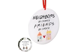 Yaozeio Neighbor Christmas Ornament Gifts for Men Women: Modern/Casual Hanging Ornament, White, 1 Count