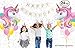 Unicorn Party Supplies - Value Pack with (2) Life-Size Unicorn Balloons for Girls, (20) Pastel Balloons, (1) Large Gold Foil Happy Birthday Banner, (1) Gold String