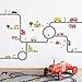 DECOWALL BS-1404N The Road and Cars Kids Wall Stickers Wall Decals Peel and Stick Removable Wall Stickers for Kids Nursery Bedroom Living Room (Large) décor
