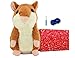Wua Cute Mimicry Pet Talking Hamster Repeats What You Say Plush Animal Toy Electronic Hamster Mouse for Kids Birthday / Christmas Gift (Brown)