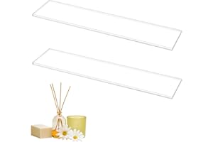 DERTE 2 Pack Medicine Cabinet Shelves 13 Inch Acrylic Clear Medicine Replacement Shelf Suitable for Wall Mounted and Hanging Cabinets Kitchen Living Room Bathroom