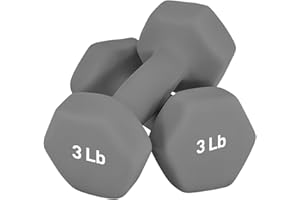Bluelander Par de Mancuernas Neopreno 8lbs, Set de Mancuernas Hexagonal Fitness Neopreno, Gimnasio en Casa, Kit de Mancuernas, Pesas Para Gimnasio en Casa, Antideslizante