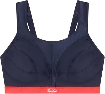Champion Womens Shock Absorber SN109 Active D+ Classic Sports Bra Dark Blue Red
