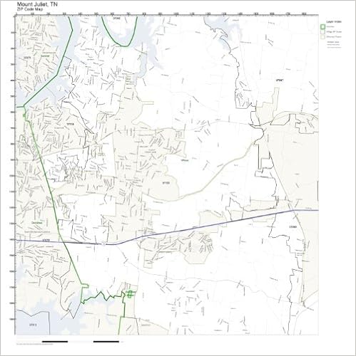Mt Juliet Zip Code Map Zip Code Wall Map Of Mount Juliet, Tn Zip Code Map Not Laminated:  Amazon.com: Office Products