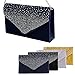Padoora Women Sparkling Rhinestone Satin Frosted Evening Bag Handbag Clutch Purse