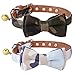 KOOLTAIL 2 Pack Camo Dog Collars with Bell Bowtie Medium Collar Set 10