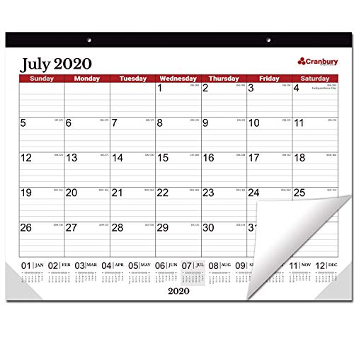 Large Desk Calendar 2020 17.75 x 13.75 (Red, 2020 Calendar) Deskpad Desktop or 2020 Wall Calendar with Stickers for Calendars, Use Through December 2020, Monthly Calandars by Cranbury - Thumbnail 7