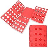 WYZworks Adjustable Adult Magic Fast Folder Clothes T-Shirts Folding Board (Red)