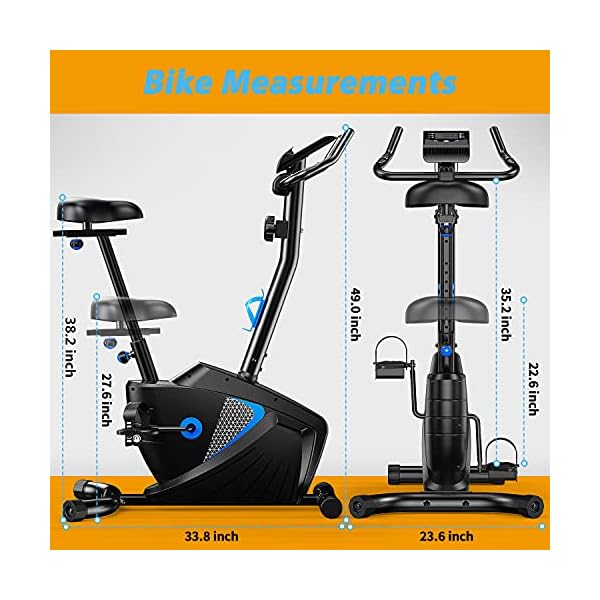 WINNOW Exercise Bike Fitness Bike Advanced Home Trainer Stationary Bike Adjustable Magnetic Resistance for Home Gym…