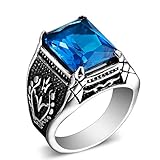 Boho Jewelry Men's Crystal Vintage Stainelss Steel Dragon Claw Cz Ring Black Silver 11