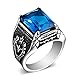 Boho Jewelry Men's Crystal Vintage Stainelss Steel Dragon Claw Cz Ring Black Silver 11