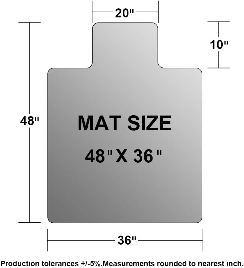 AiBOB Office Chair mat for Hardwood Floor, 36 x 48 inches, Easy Glide for Chairs, Flat Without Curling, Floor Mats for Computer Desk: Kitchen & Dining