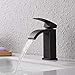 KES NSF Bathroom Waterfall Faucet Single Handle One Hole Lavatory Basin Vanity Sink Lead Free Brass cUPC Faucet Oil Rubbed Bronze, L3109ALF-ORB