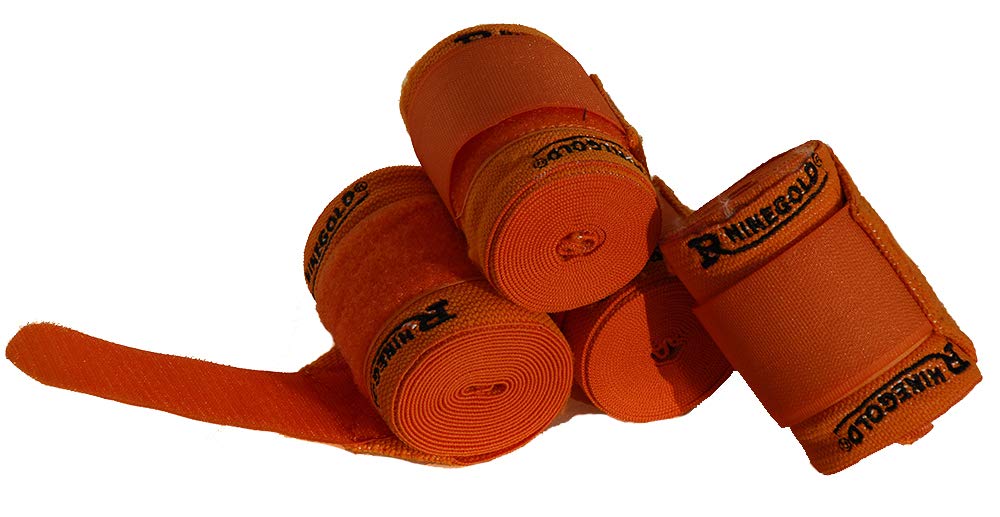 Rhinegold Elasticated Training Bandages-Tangerine