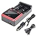 UltraFire Universal Battery Charger,H2,Portable Travel Speedy smart charger for 12.V/3.7V Rechargeable Batteries,1000mA Fast Car charger Powered 18650 charger for AA/AAA Li-Lon NiMH C CR123A and More