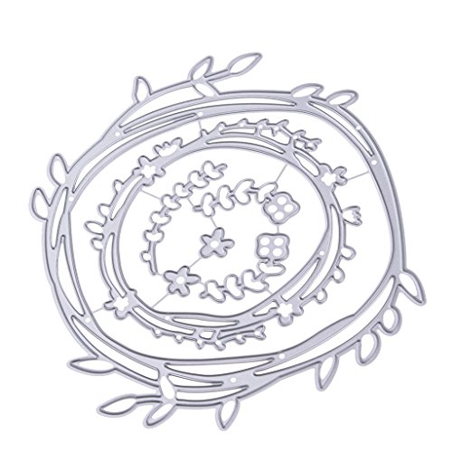 Feamos Wreath Cutting Dies Creative Cards Making and Papercrafting for DIY Carbon Steel Silver Christmas Festival Gift