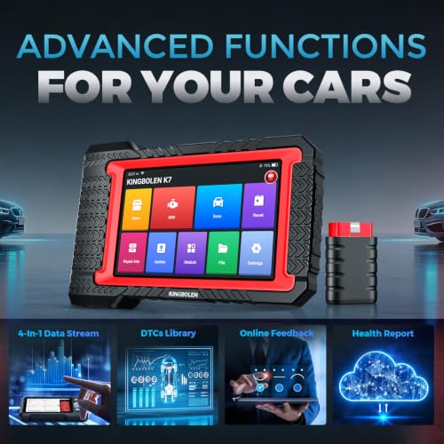 KINGBOLEN K7 Valise Diagnostic Auto Multimarque, OBD2 Diagnostic Français pour système Complet avec 31+ Service, ECU Coding, Contrôle Bidirectionnel, CANFD, Mises à Jour gratuites à Vie