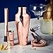 VonShef Premium Copper Etched Parisian Cocktail Shaker Barware Set in Gift Box with Recipe Guide & Accessories