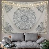 BLEUM CADE Tapestry Mandala Hippie Bohemian Tapestry Wall Hanging Medallion Floral Art Tapestry Wall Hanging Indian Dorm Decor for Room