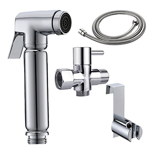 Best Modern Hand Held Bidet Sprayer Set, Chrome Toilet Sprayer Bubbling Water and Rain Jet Cloth Diaper Sprayer - Thumbnail 7