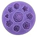 niceeshop(TM) 9 Cavity Rose Flower Shape DIY Cake Decorating Fondant Silicone Sugar Craft Molds,Random Color