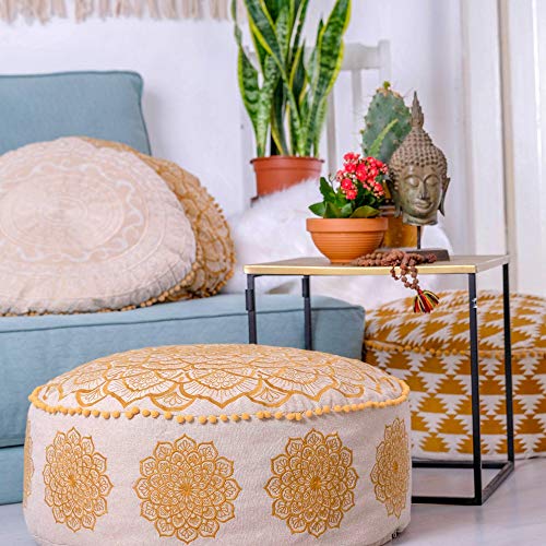Mandala-Life-ART-Bohemian-Floor-Cushion-Cover-60x20-cm-Luxury-Artisan-Room-Decor-Pouf-for-Meditation-Yoga-and-Boho-Chic-Seating-Area-Stool-Accent-Your-Living-Room-Bedroom