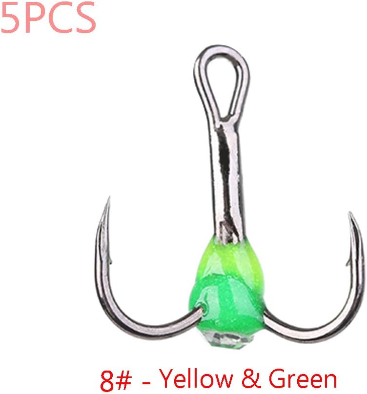 Langery Fishing Hooks Carbon Steel Winter Ice Fishing Three-jaw Hook high Carbon Steel Fishing Tackle Hand Tools 5Pcs/Set