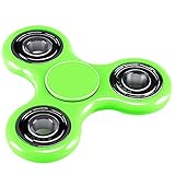 Tri-Fidget Spinner Toy Stress Reducer,Hand Spinner Fidget Si3n4 Ceramic Bearing Toys -Perfect for ADD,ADHD,Anxiety and Autism adult Children,Non 3D Printed by Viyaabang（Green）