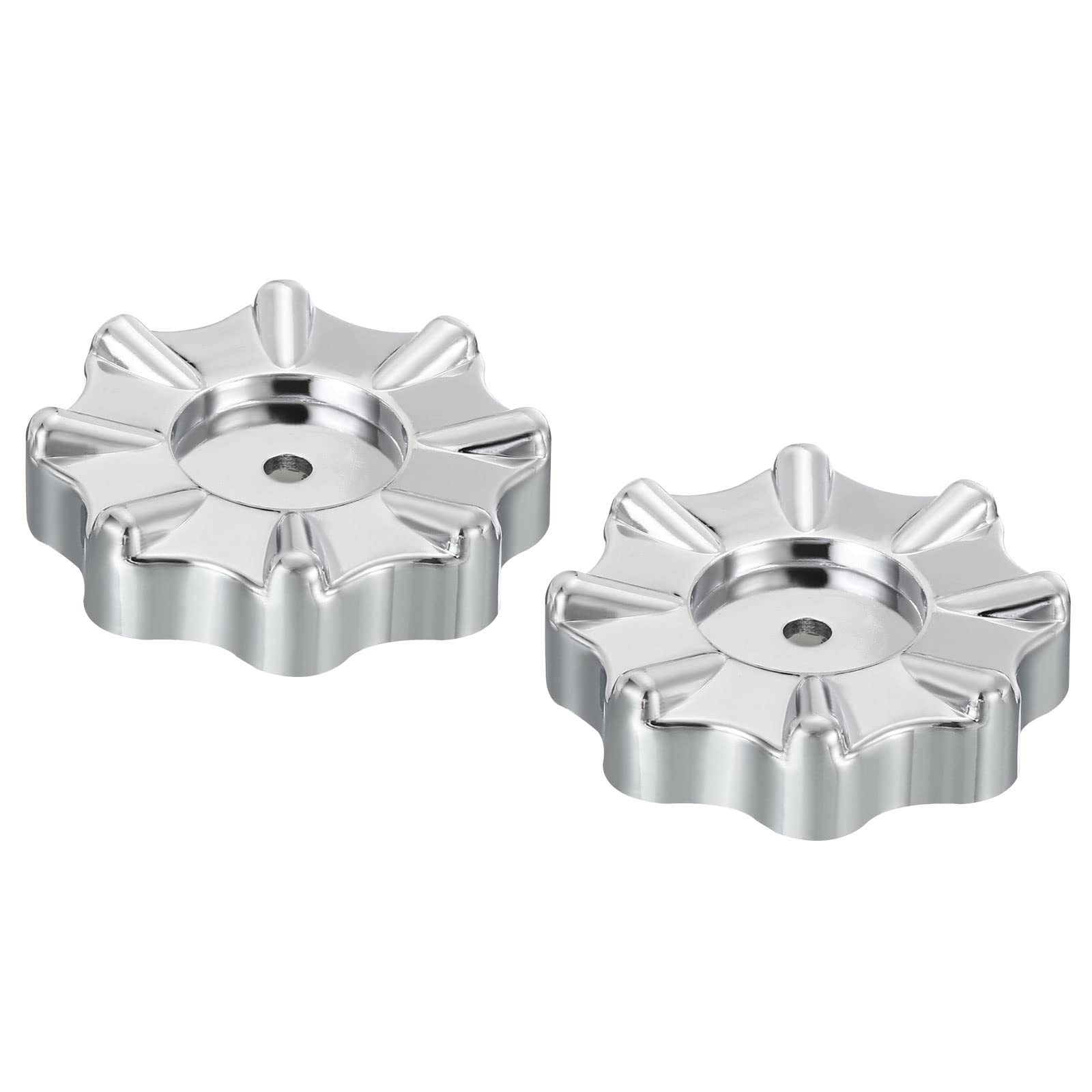 PATIKIL Round Wheel Handle, 2 Pack Faucet Handles Refrigerant Manifold Gauges Knob Square Broach Handwheel Replacement, Plastic